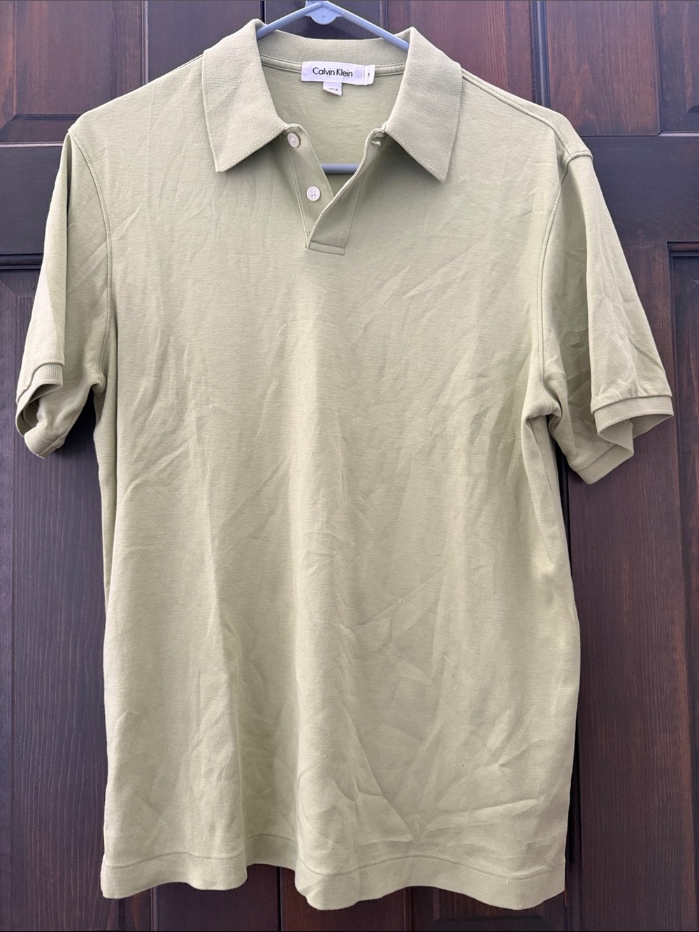 Calvin Klein Men’s Light light Olive green Polo Shirt size small
